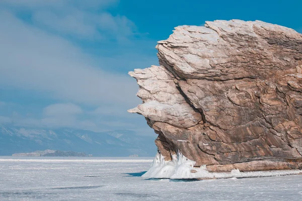 Ogoy Isla Lago Baikal Invierno — Foto de Stock