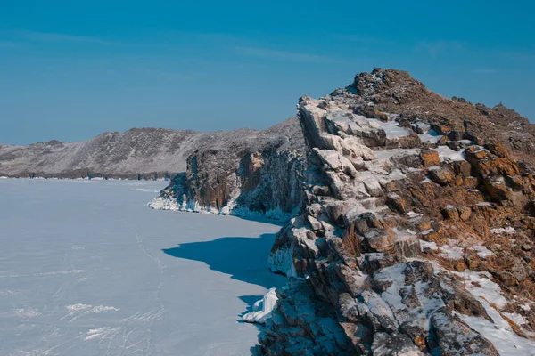 Pohled Jezero Bajkal Výšky Ostrova — Stock fotografie