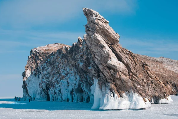 Ogoy Νησί Στη Λίμνη Baikal Χειμώνα — Φωτογραφία Αρχείου