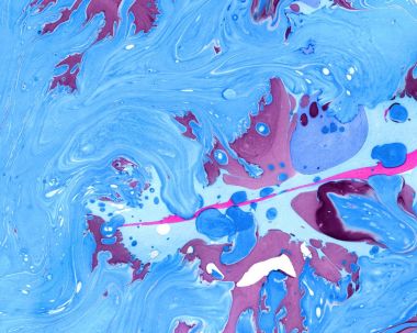 Mavi gölge arka plan dalgalar ve sıçraması ile Ebru soyut