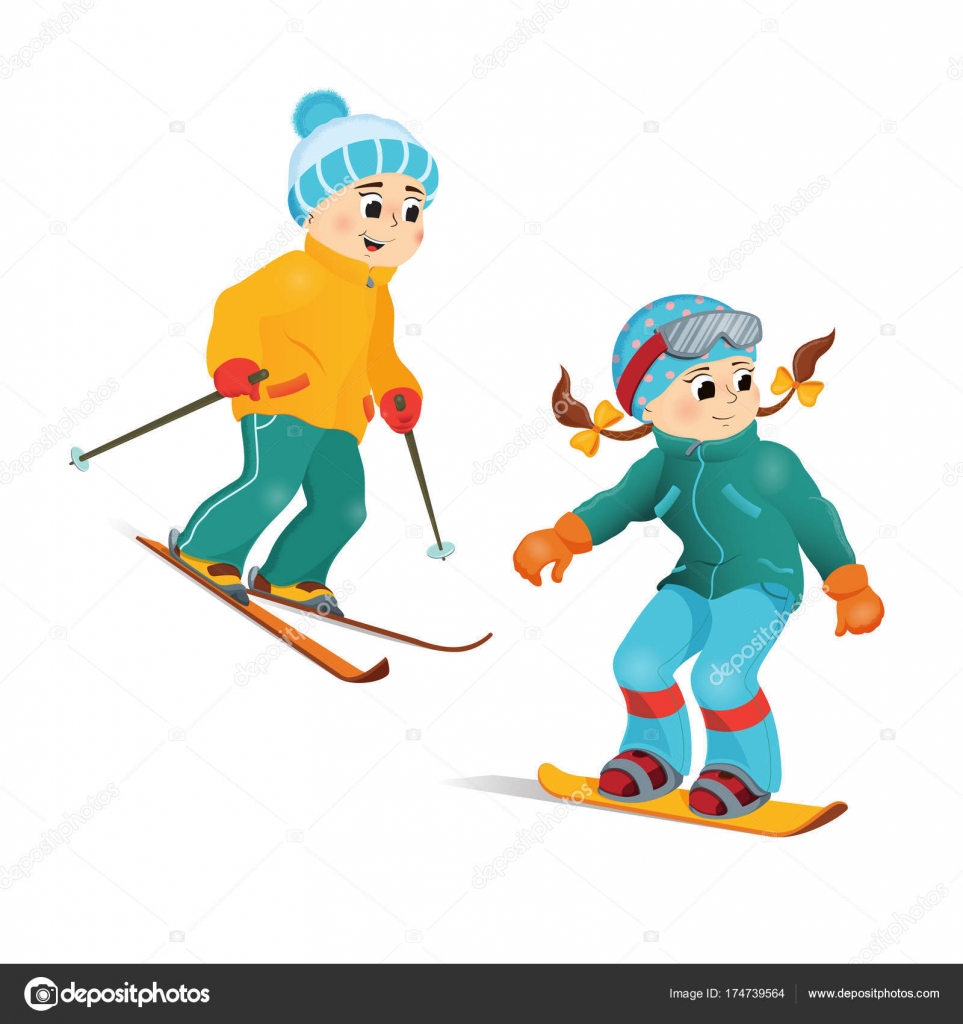 Desde arriba de un niño feliz con ropa abrigada y gafas de esquí