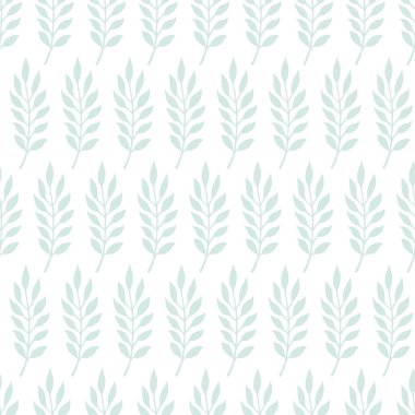 Dal ve yaprakları ile şirin doodle seamless modeli