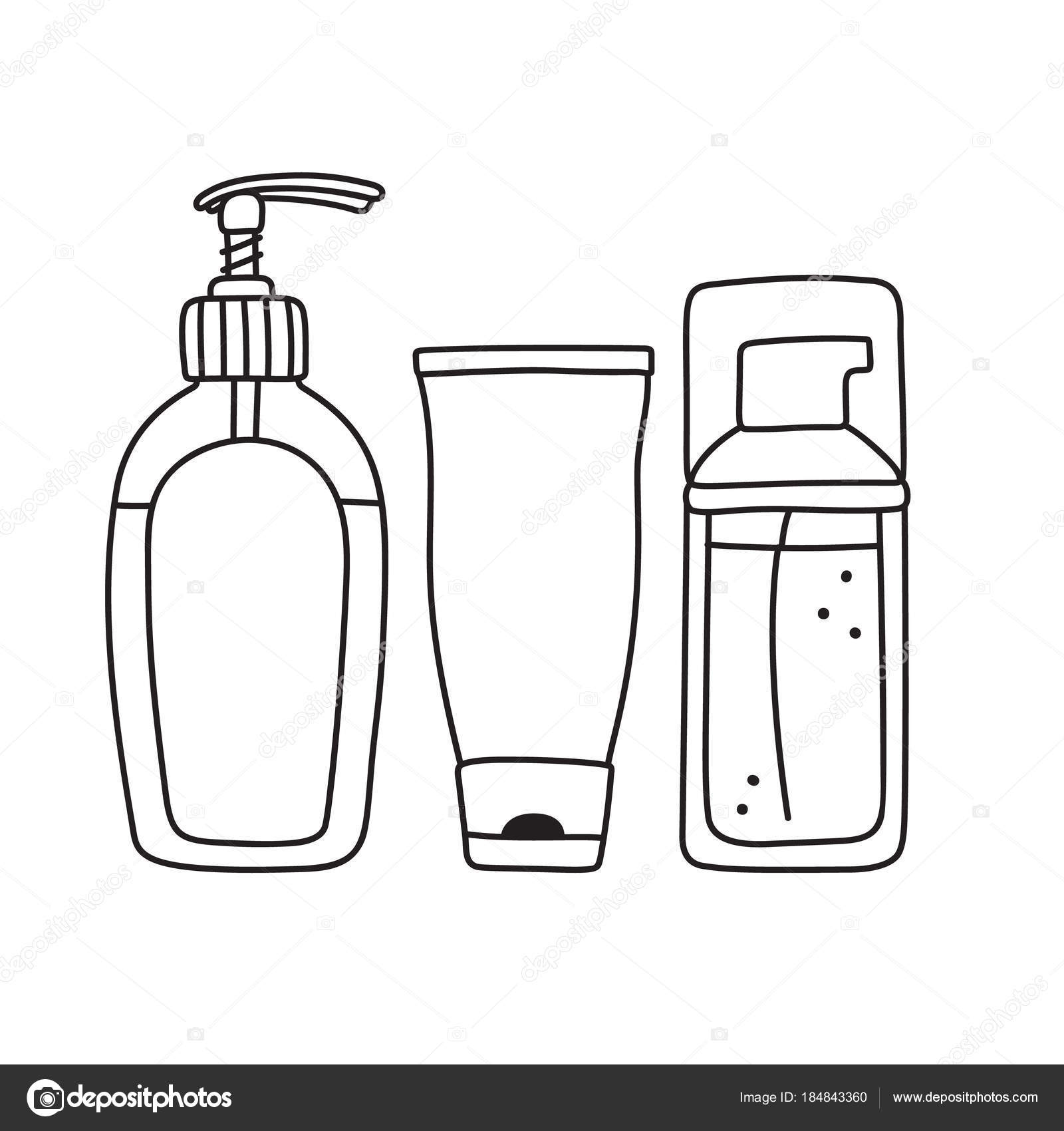 Dessin De Savon Liquide Crème Et Facial Wash Image