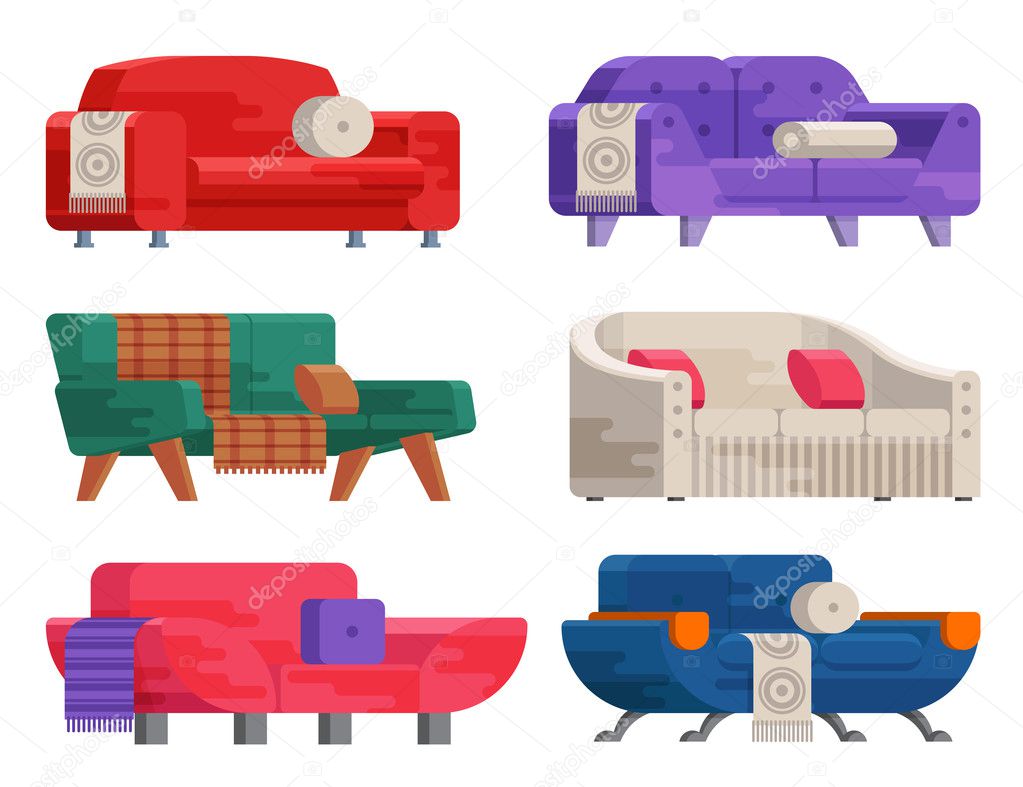 Illustration of sofa set