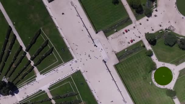 Luchtfoto van het park — Stockvideo