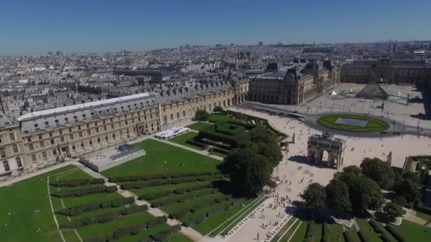 Aerial view of the paris — Stock Video