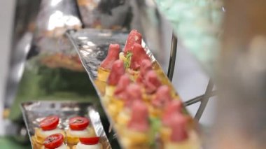 et ve sebze yakın çekim ile snack