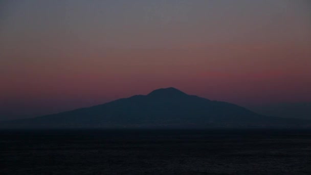 Zonsondergang op de Mount Vesuvius — Stockvideo