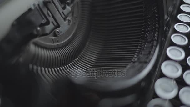 An old typewriter close up — Stock Video