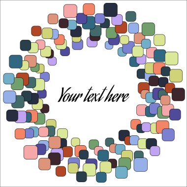 Yuvarlak şeklinde soyut: vektör balonlar. 