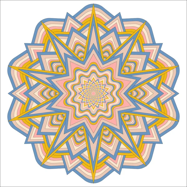 Mandala. Decoratieve ronde Ornament patroon. — Stockvector