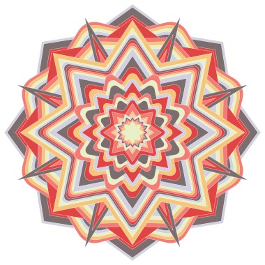 Mandala. Dekoratif Yuvarlak Süs Deseni. V