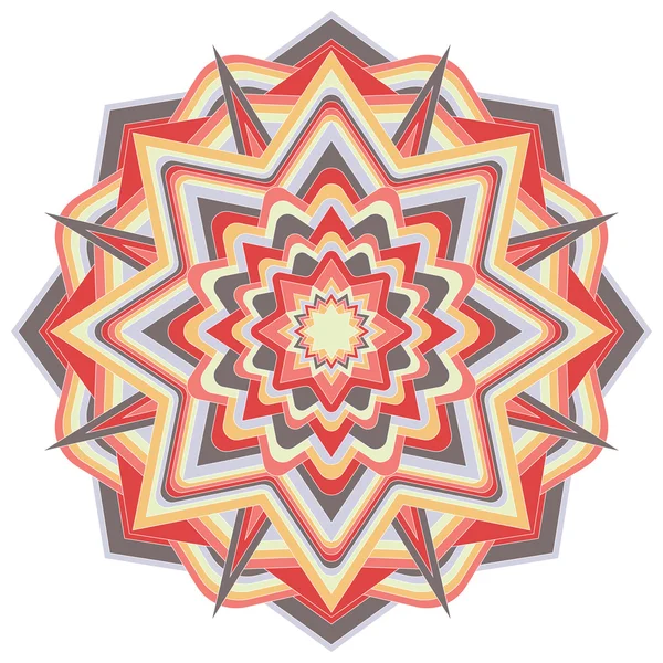 Mandala. Patrón de ornamento redondo decorativo. V. — Archivo Imágenes Vectoriales