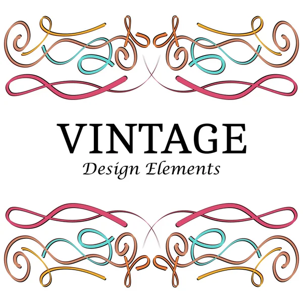 Elementos de design caligráfico e decoração de página. — Vetor de Stock