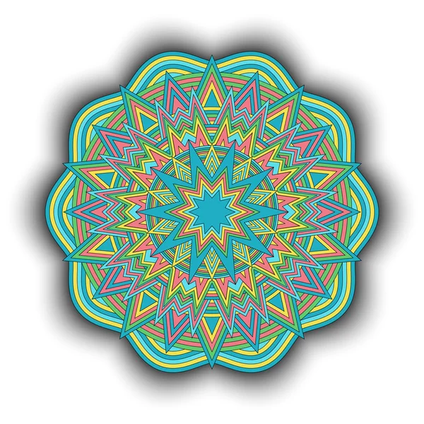Mandala. Patrón de ornamento redondo decorativo . — Archivo Imágenes Vectoriales