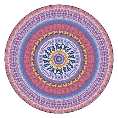 Mandala ile çok renkli kart süsleme. 