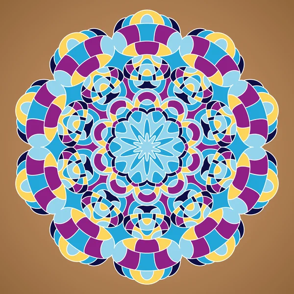 Mandala vectorial multicolor. Mandala vector para el arte, libro para colorear, zendoodle . — Vector de stock
