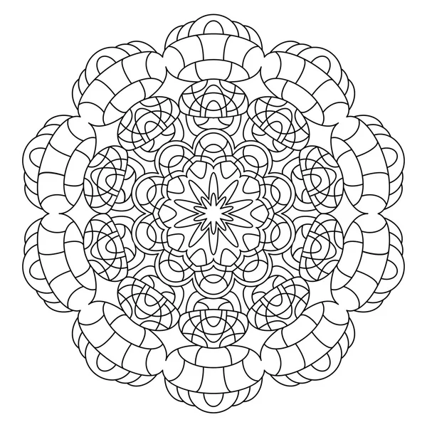 Mandala de vectores blanco y negro. Mandala vector para el arte, libro para colorear, zendoodle . — Vector de stock