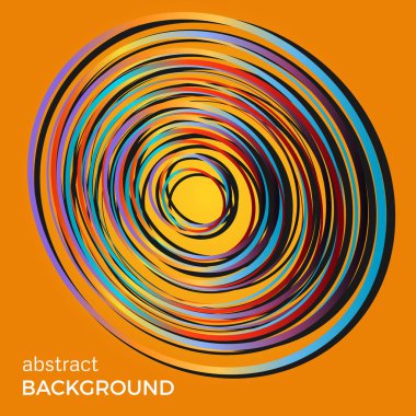 Sarı bir arka plan üzerinde güzel açık daireler. Soyut flaş açık daireler.