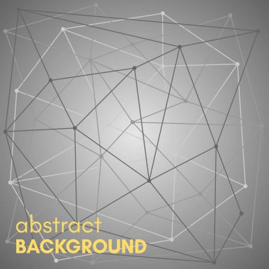 Moleküler bağlantısı ile poligonal arka plan. Molekül ve iletişim arka plan.