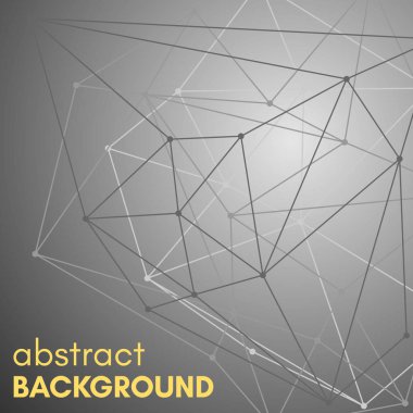 Moleküler bağlantısı ile poligonal arka plan. 