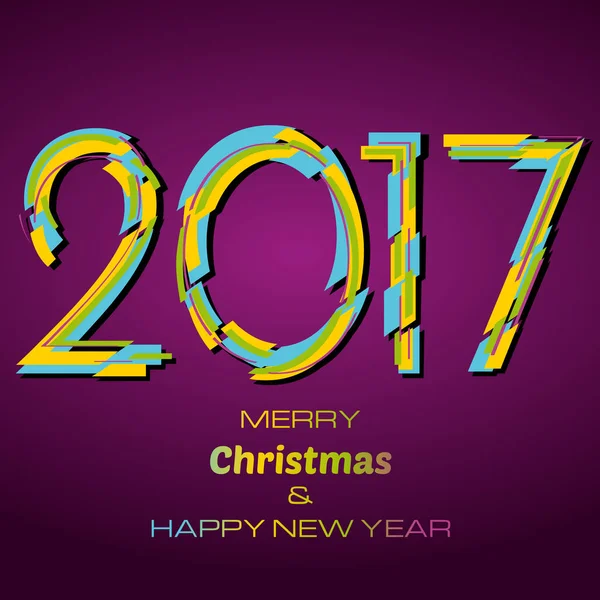 Feliz Año Nuevo 2017 Antecedentes. Plantilla de Elemento de Diseño de Año Nuevo y Navidad . — Vector de stock