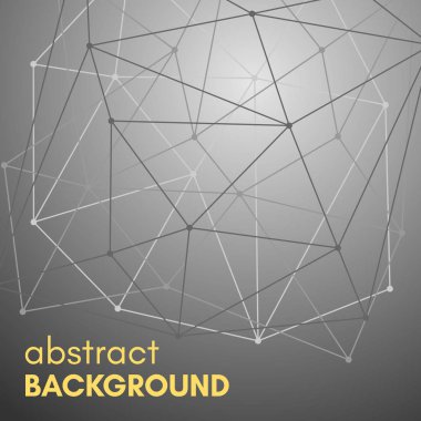 Moleküler bağlantısı ile poligonal arka plan. Molekül ve iletişim arka plan. 