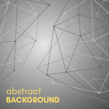 Moleküler bağlantısı ile poligonal arka plan. Molekül ve iletişim arka plan.