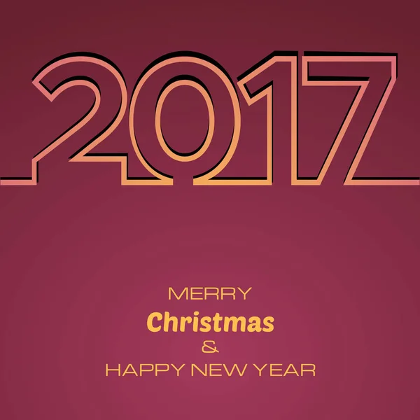 Feliz Año Nuevo 2017 Antecedentes. Plantilla de Elemento de Diseño de Año Nuevo y Navidad . — Archivo Imágenes Vectoriales
