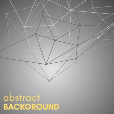 Moleküler bağlantısı ile poligonal arka plan.