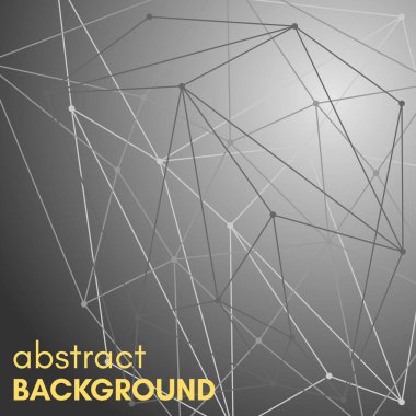 Moleküler bağlantısı ile poligonal arka plan.