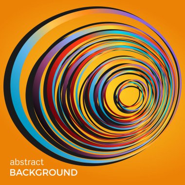 Sarı bir arka plan üzerinde güzel açık daireler. 