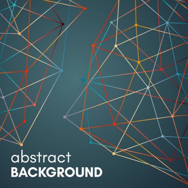 Moleküler bağlantısı ile poligonal arka plan.