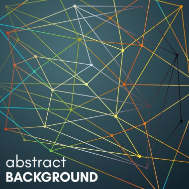 Moleküler bağlantısı ile poligonal arka plan