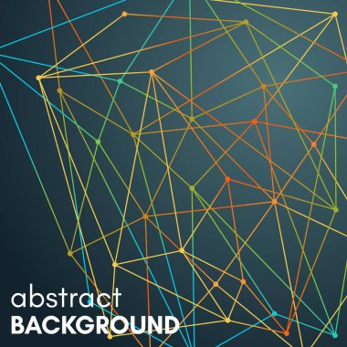 Moleküler bağlantısı ile poligonal arka plan. 