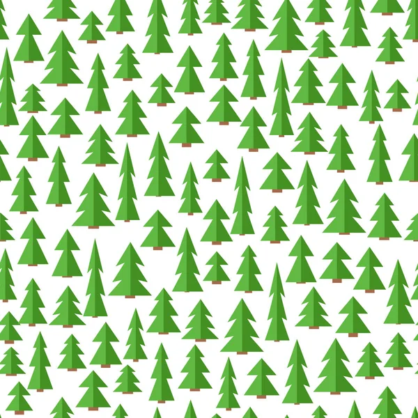 Patrón de bosque sin fisuras. Fondo sin costuras con árboles de estilo plano . — Vector de stock