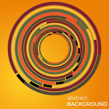 Sarı bir arka plan üzerinde güzel açık daireler.