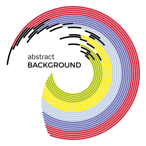 Ilustración vectorial abstracta que representa círculos de colores sobre un fondo blanco . — Vector de stock