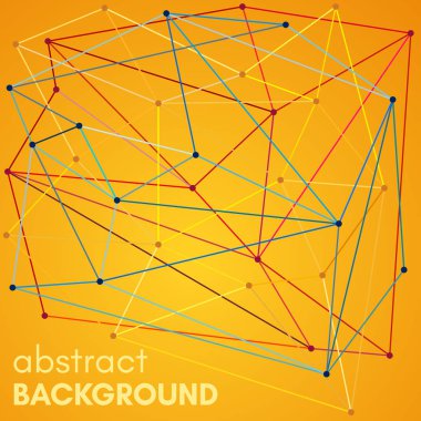 Moleküler bağlantısı ile poligonal arka plan. Molekül ve iletişim arka plan.