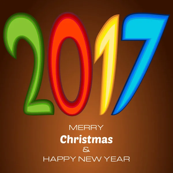 행복 한 새 해 2017 배경입니다. 새 해와 크리스마스 디자인 요소 서식 파일. — 스톡 벡터