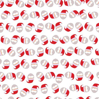 Santa yüzleri sorunsuz vektör çizim