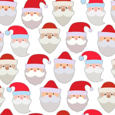 Santa yüzleri sorunsuz vektör çizim