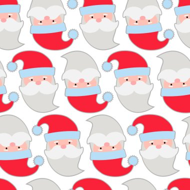 Santa yüzleri sorunsuz vektör çizim