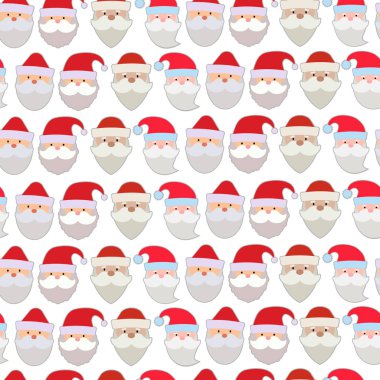 Santa yüzleri sorunsuz vektör çizim