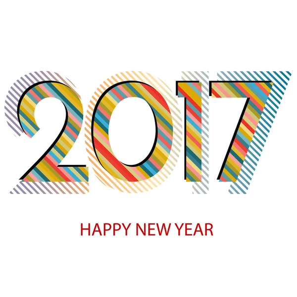Feliz Año Nuevo 2017 Antecedentes. Plantilla de Elemento de Diseño de Año Nuevo y Navidad — Vector de stock