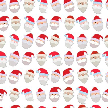 Santa yüzleri sorunsuz vektör çizim