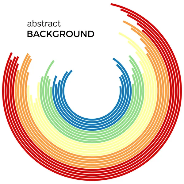 Fondo abstracto con líneas de colores brillantes del arco iris — Vector de stock