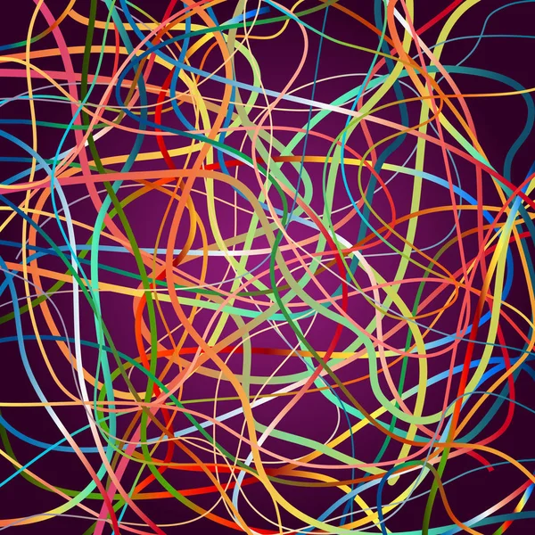Fond vectoriel avec des lignes colorées mobiles. Fond lumineux de lignes de courbes — Image vectorielle