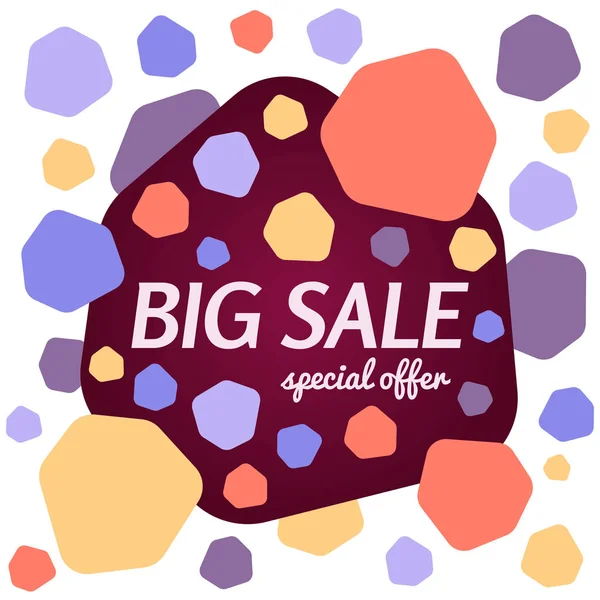 Big sale special offer banner on white background. — Stock Vector