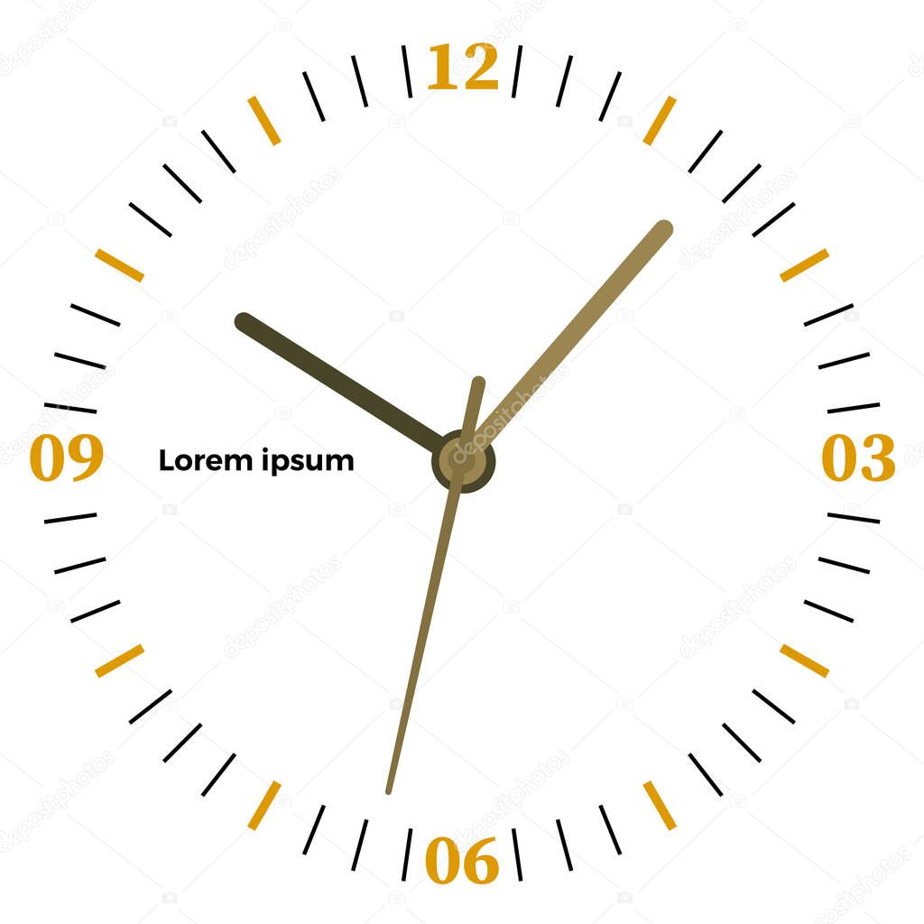 Vector illustration of mechanical clock